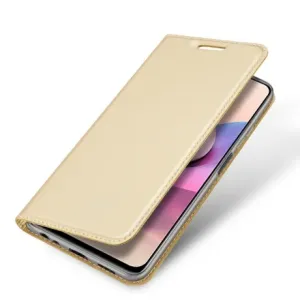 DUX DUCIS Skin Pro knjižni usnjeni ovitek za Xiaomi Redmi Note 10 / 10S, zlato