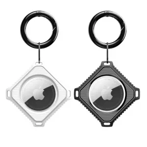 Dux Ducis Key Ring 2x ovitek za Apple AirTag, belo/črna