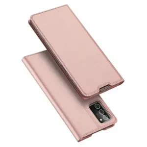 DUX DUCIS Skin Pro usnjeni flip ovitek za Samsung Galaxy Note 20, roza #137475