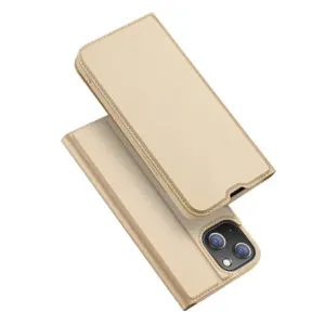 Dux Ducis Skin Pro knjižni usnjeni ovitek za iPhone 14, zlato #136858