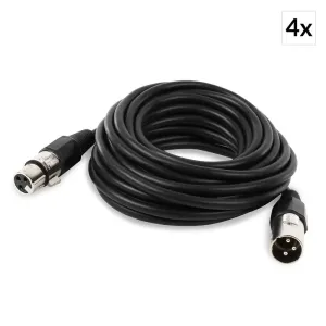 Electronic-Star FRONTSTAGE XLR kabel, KIT 4 x, 6 M, moško-žensko