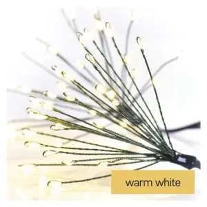 LED svetlobna veriga – svetleče cvetlice, nano, 8 m, notranja, topla bela, časovnik