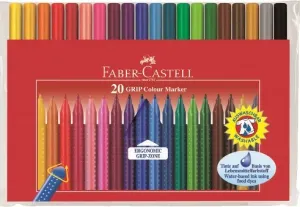 Flomastri Grip - 20 barv (Faber Castell - Flomastri)
