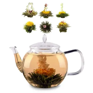 Feelino Čajnik, Bedida, 800 ml, 6 x čajni cvet, zelen