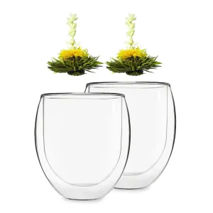 Feelino Kozarec, Ice, s čajnim cvetom, 320 ml, dvostensko borosilikatno steklo #160004