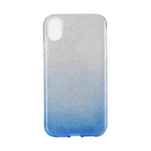 Forcell Shining silikonski ovitek za iPhone XS Max, modro/srebro #137548