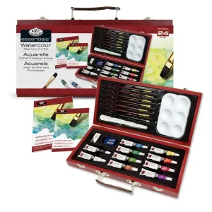 Kovček / Set akvarelnih barv v leseni škatlici for Beginners  ()