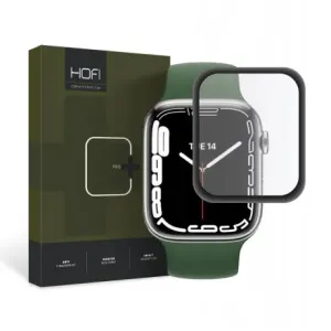 HOFI Hybrid zaščitno steklo za Apple Watch 7 / 8 / 9 (45mm), črna