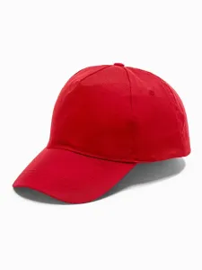 Rdeča bombažna kapa s šiltom H125