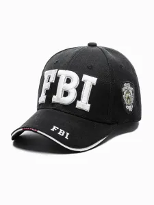 Trendovska črna kapa s šiltom FBI H115
