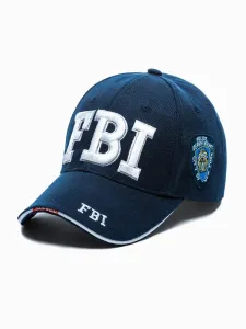 Trendovska granatna kapa s šiltom FBI H115