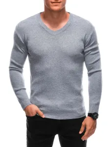 Preprost siv pulover E225