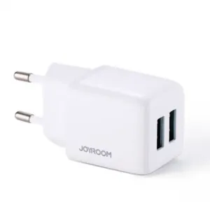Joyroom Fast Charge polnilnik 2x USB 12W 2.4A, bela #140750
