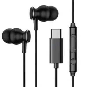 Joyroom JR-EC04 slušalke USB-C, črna #140851