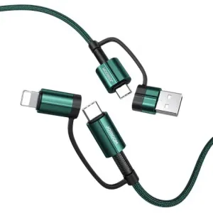 Joyroom 4in1 kabel USB-C / USB - USB-C / Lightning QC PD 3A 60W 1.2m, zelena #115418