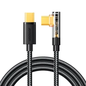 Joyroom Right Angle kabel USB-C / USB-C 100W 1.2m, črna #140884