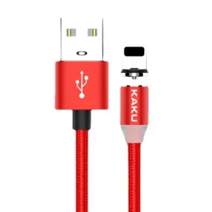 KAKU Magnetic kabel USB / Lightning 3A 1m, rdeča #140960