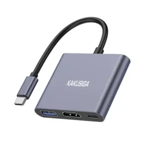 KAKU KSC-750 HUB adapter USB-C - USB 3.0 / USB-C / HDMI, siva #140967