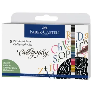 Kaligrafska peresa Faber-Castell Pitt / set 8 kosov (set za)