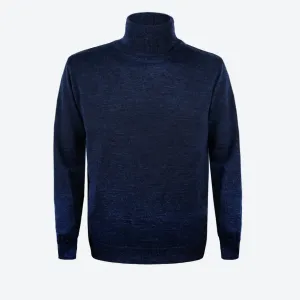 Merino pulover Kama 4110 108 temno modra