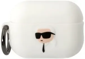 Ovitek Karl Lagerfeld AirPods Pro 2 cover white Silicone Karl Head 3D (KLAP2RUNIKH)