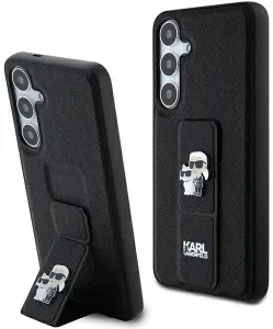 Ovitek Karl Lagerfeld KLHCS24MGSAKCPK S24+ S926 black hardcase Gripstand Saffiano Karl&Choupette Pins (KLHCS24MGSAKCPK)