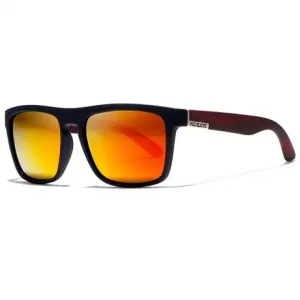 KDEAM Sunbury 12 sončna očala, Black / Wood Red #137734