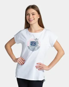 Ženska bombažna majica s kratkimi rokavi Kilpi NELLIM-W Bela