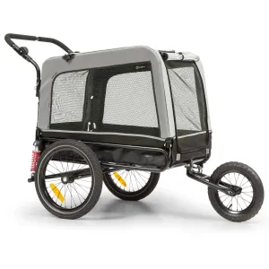KLARFIT Husky Vario 2 v 1, prikolica za pse, voziček za pse, približno 240 L, 600D Oxford #4941