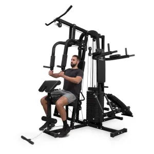KLARFIT Ultimate Gym 9000, vadbena postaja, 7 postaj, do 120 kg, QR jeklo, črna