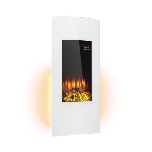 Klarstein Lamington, električni kamin, 2000 W, LED plamen, toplozračni grelec, časovnik, osvetlitev #3874