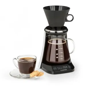 Klarstein Craft Coffee, aparat za kavo, tehtnica, časovnik, podaljšek filtra, 600 ml, črno / bela barva