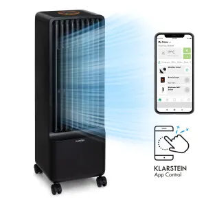 Klarstein Maxflow Smart, hladilec zraka 3 v 1, ventilator, vlažilec zraka, 5 l, WiFi, daljinski upravljalnik, 2 × hladilni set #3213