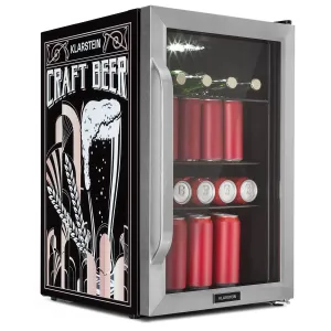 Klarstein Beersafe 70, Craft Beer Edition, hladilnik, 70 litrov, 3 police, panoramska steklena vrata, nerjaveče jeklo #5344