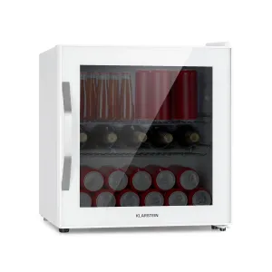 Klarstein Beersafe L Quartz, hladilnik, 47 litrov, 2 polici, panoramska steklena vrata, bel
