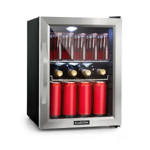 Klarstein Beersafe M, hladilnik, C, LED, dve kovinski rešetki, steklena vrata, črna