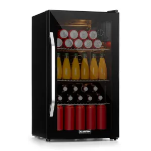 Klarstein Beersafe XXL Onyx, hladilnik, C, LED, tri kovinske rešetke, steklena vrata, onyx
