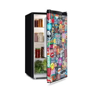 Klarstein Cool Vibe, hladilnik, F, 90 l, VividArt Concept, oblika manga, črna