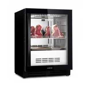 Klarstein Steakhouse Pro 98 Onyx, hladilnik za zorenje mesa, 1 cona, 98 litrov, 1-25 °C, zaslon na dotik, panoramsko okno