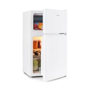 Klarstein Big Daddy Cool, hladilnik z zamrzovalnikom, 61/26 litrov, 40 dB, F, bela #166904