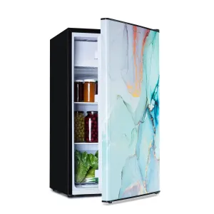 Klarstein CoolArt, 79L, kombinacija hladilnika z zamrzovalnikom, EEK E, zamrzovalnik 9l, dizajnerska vrata #166050