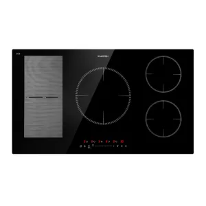 Klarstein Delicatessa 90 Hybrid, vgradna kuhalna plošča, indukcija, 5 con, 7400 W, črna barva #2760