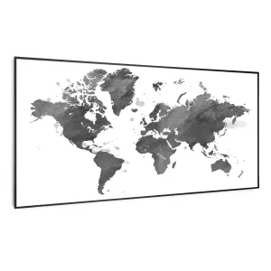 Klarstein Wonderwall Air Art Smart, infrardeči grelnik, črni zemljevid, 120 x 60 cm, 700 W