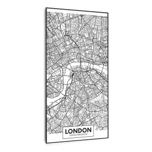 Klarstein Wonderwall Air Art Smart, infrardeči grelnik, zemljevid Londona. 60 x 120 cm, 700 W #3796