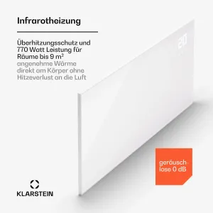 Klarstein Wonderwall Smart Bornholm, Infrardeči grelnik,  120 x 60 cm, App, 770W