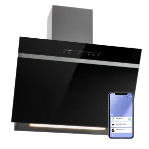 Klarstein Ava 60, kuhinjska napa, 60 cm, stenska, WiFi, A++, 515 m³/h, zaslon na dotik