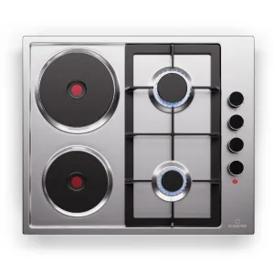 Klarstein MultiChef 4 Hot Plate, električna in plinska kuhalna plošča, 4 kuhalne cone, 2 gorilnika, 2 električni kuhališči