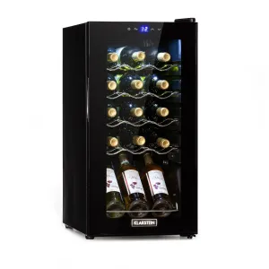 Klarstein Shiraz 15 Slim Uno, hladilnik za vino, 44 l, na dotik, 135 W, 5 – 18 °C, črn #164750