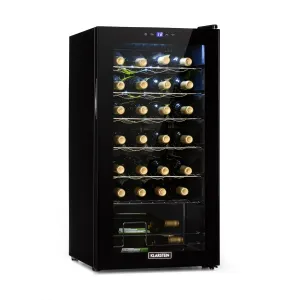Klarstein Shiraz 28 Uno, hladilnik za vino, 74 l, 28 steklenic, nadzorna plošča na dotik, 5-18 °C #164752