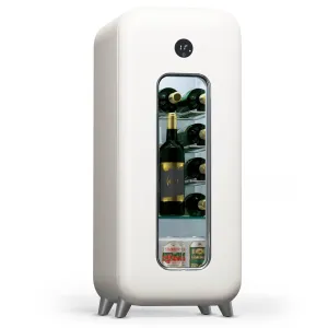 Klarstein Shirley 15 Uno, hladilnik za vino, 15 steklenic, 5 - 20 °C, upravljanje na dotik, retro #157008